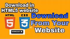 HTML5 - How to Download all types of files in a Website/webpage