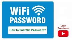 How to find WiFi Password