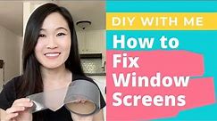 Window Rescue: DIY Screen Repair Tape for Quick Fixes