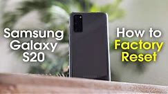 Samsung Galaxy S20 How to Reset Back to Factory Settings