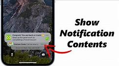 How To Show Notification Previews (Contents) On iPhone Lock Screen