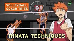 Volleyball Coach Tries Hinata's Techniques