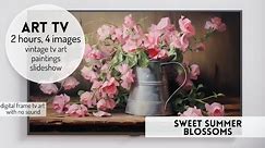 Free TV Art Vintage Flowers Frame Floral Paintings Spring Screensaver TV Art Gallery Floral TV Art