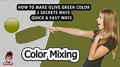 Olive Green Color | How to Mix Olive Green paint / Two secrets ways | Color Mixing - Acrylic & Oil