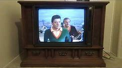 Time Dated 10/16/2023, this 33 Year old TV is real, 1990 Zenith System 3 Color Console TV SF2719TR2