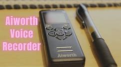 Aiworth Digital Voice Recorder Review | Sound Audio Recorder Dictaphone Recording Device