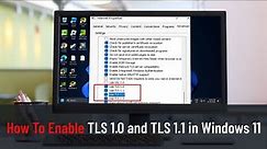 How To Enable TLS 1.0 and TLS 1.1 in Windows 11