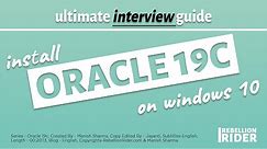 How To Install Oracle Database 19c on Windows 10 by Manish Sharma