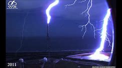 High Speed Footage Captured An Amazing Lightning Strike At NASA Launch Complex 39B