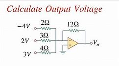 Opamp Summing Amplifier Solved Problem || Find output voltage || Analog Electronics