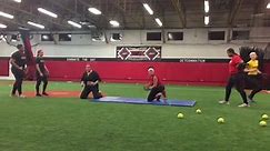 Softball - diving to forehand and backhand side and back up fast