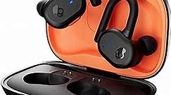 Skullcandy Push Active In-Ear Wireless Earbuds, 43 Hr Battery, Skull-iQ, Alexa Enabled, Microphone, Works with iPhone Android and Bluetooth Devices - True Black/Orange