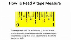How to read your measurement tape (changing inches to centimeter)