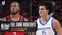 Houston Rockets vs Golden State Warriors - Full Game Highlights | July 13, 2023 Summer League