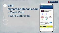 Learn How to Enable Your Card Control Using MyCards | HDFC Bank