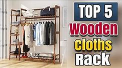 Best Wooden Clothes Rack With Shelf and Drawer