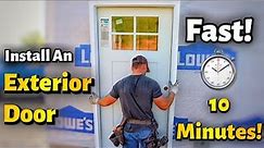 How To Install An Exterior Door In 10 Minutes! - Beginners Guide