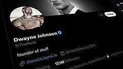 MARCH 12, 2024: Scrolling Dwayne Johnson, X App, Profile Page on an iPhone