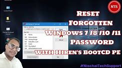 Reset Forgotten Windows 10 / 11 Password with Hiren's BootCD PE | Reset the Windows Password | 2024