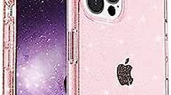 SPESTHOR Case for iPhone 12/12 Pro, Glitter Sparkle Bling Shockproof Protective Phone Cases for Women Girls, 6.1 Inch, Glitter Pink
