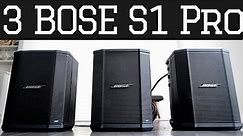 Three Bose S1 Pro - Audio Sound Test Demo & Set Up