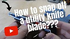 How to Snap Off the Blade on Cheap Utility Knife - HUSKY 9 mm Pro Snap Knife with 3 Black Blades