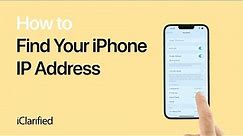 How to Find Your iPhone IP Address
