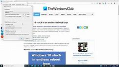 Windows computer stuck restarting in an endless reboot loop