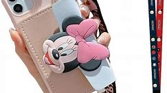 Amazon.com: Ayvision for iPhone 13 Pro Case,Soft TPU Mickey Minnie Mouse Cute Cartoon Protective Phone Case Cover for iPhone 13 Pro 6.1 inch with Rope Minnie Mouse Women Girls Kids Phone Cas Pink