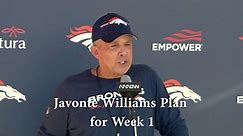 What is Broncos' Plan for RB Javonte Williams?