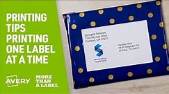 How to Print a Shipping Label One at a Time with Avery Products
