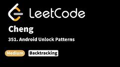 LeetCode 351. Android Unlock Patterns