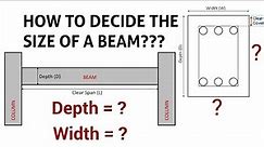 How to calculate the depth and width of a beam? | How to design a beam by thumb rule? | Civil Tutor