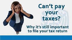 Can’t Pay Your Taxes? Why It’s Still Important to File Your Tax Return