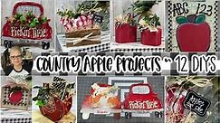 🍎🍃🍏COUNTRY APPLE HAND-PAINTED PROJECTS ~ 12 DIYs to Inspire YOU!! DOLLAR TREE HOBBY LOBBY