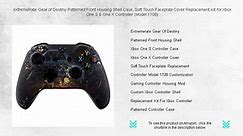 eXtremeRate Gear of Destiny Patterned Front Housing Shell Case, Soft Touch Faceplate Cover Replacement Kit for Xbox One S & One