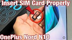 OnePlus Nord N10: How to Insert SIM Card & Check Settings