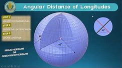Earth Geometry | How to Find the Angular Distance of Latitude and Longitude