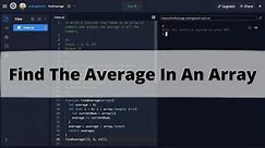 How To Find The Average From The Array (Javascript Easy Algorithm Problem)