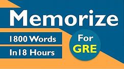 GRE Vocabulary | GRE Words with Mnemonics
