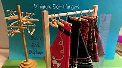 1:12 scale How to make a dollhouse miniature skirt hanger, DIY, easy, for display racks or closets