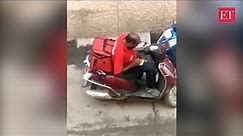 Zomato delivery boy eating food meant for delivery, video goes viral