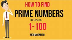How to find Prime Numbers between 1 and 100
