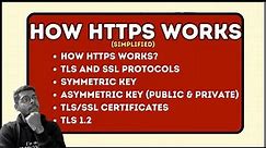 How HTTPS works? || HTTP Vs HTTPS || Certificates || Symmetric and Asymmetric keys