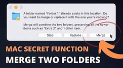 How to Merge two folders in Finder on a Mac - Replace with Newer Versions