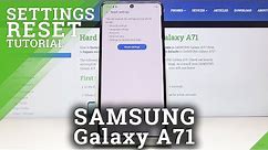 How to Reset Settings in SAMSUNG Galaxy A71 – Restore Settings