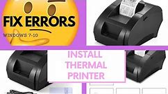 How to install a THERMAL PRINTER POS FULL INSTALLATION FIX ERRORS