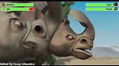 Ice Age (2002) Rhino Fight with healthbars