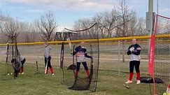How does a 14u competitive softball team warm up when it’s 30 degrees outside at 7am? Listen to Let it Go! The other team is extremely confused and therefore intimidated. #softball #snowysoftball #coldsoftballgame #coloradosoftball #softballforlife #softballteam #softballseason #springsstorm | 14U Springs Storm - Joiner