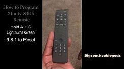 How to RE-program Xfinity Remote to cable box/THE RESET2